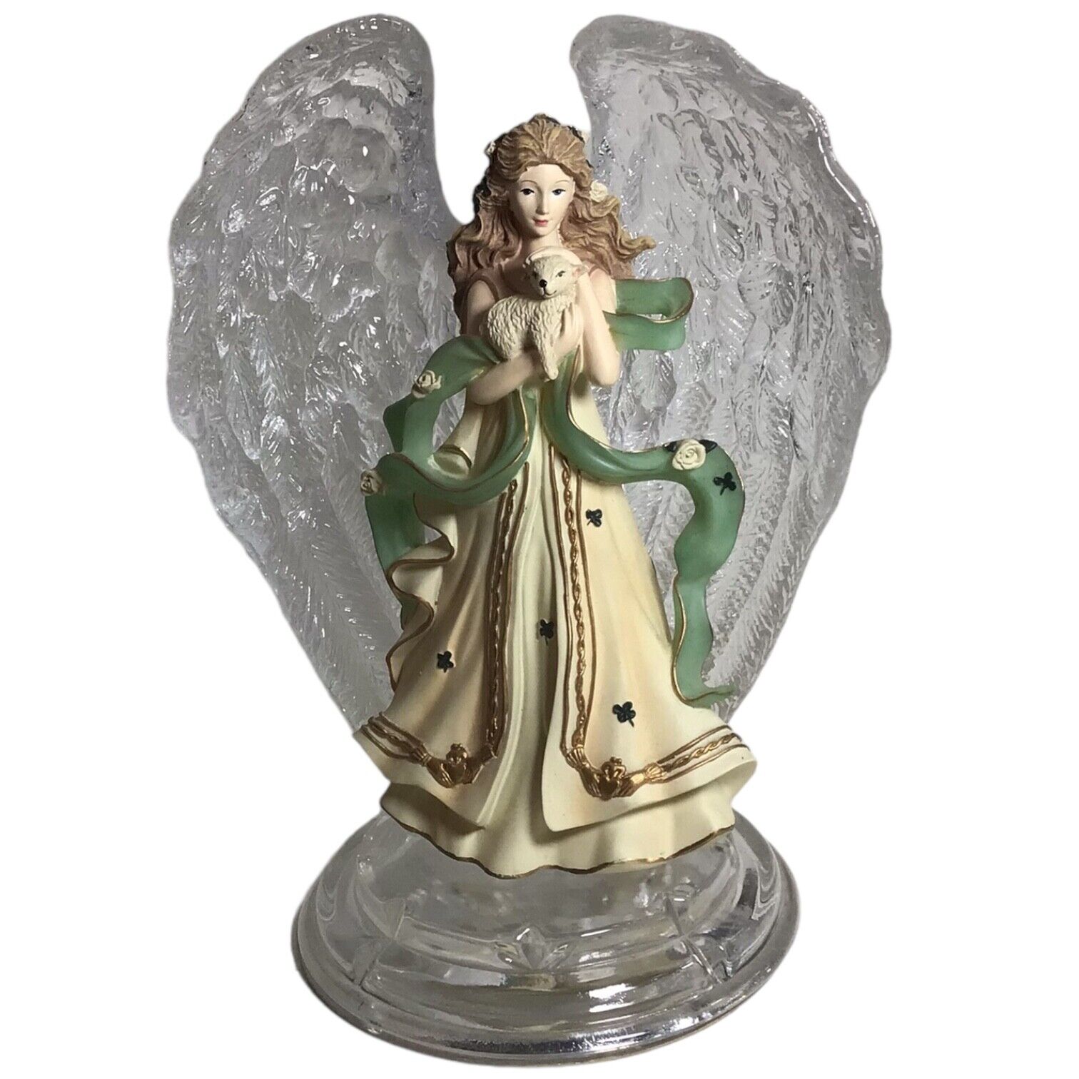 Bradford Exchange Celtic Guardian Angel Figurine 3rd Issue Celtic Crystal Blessi