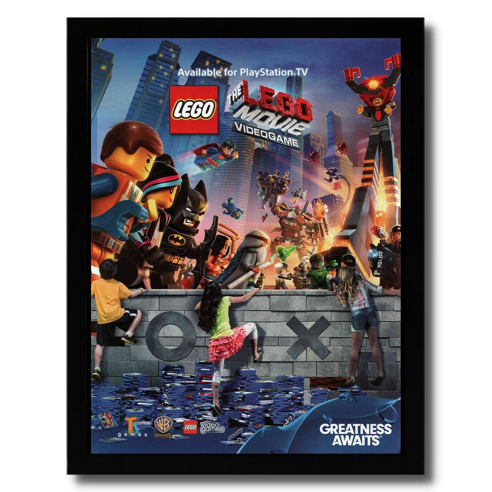 2014 The LEGO Movie Video Game Framed Print Ad/Poster PS4 Xbox One Wii U Art