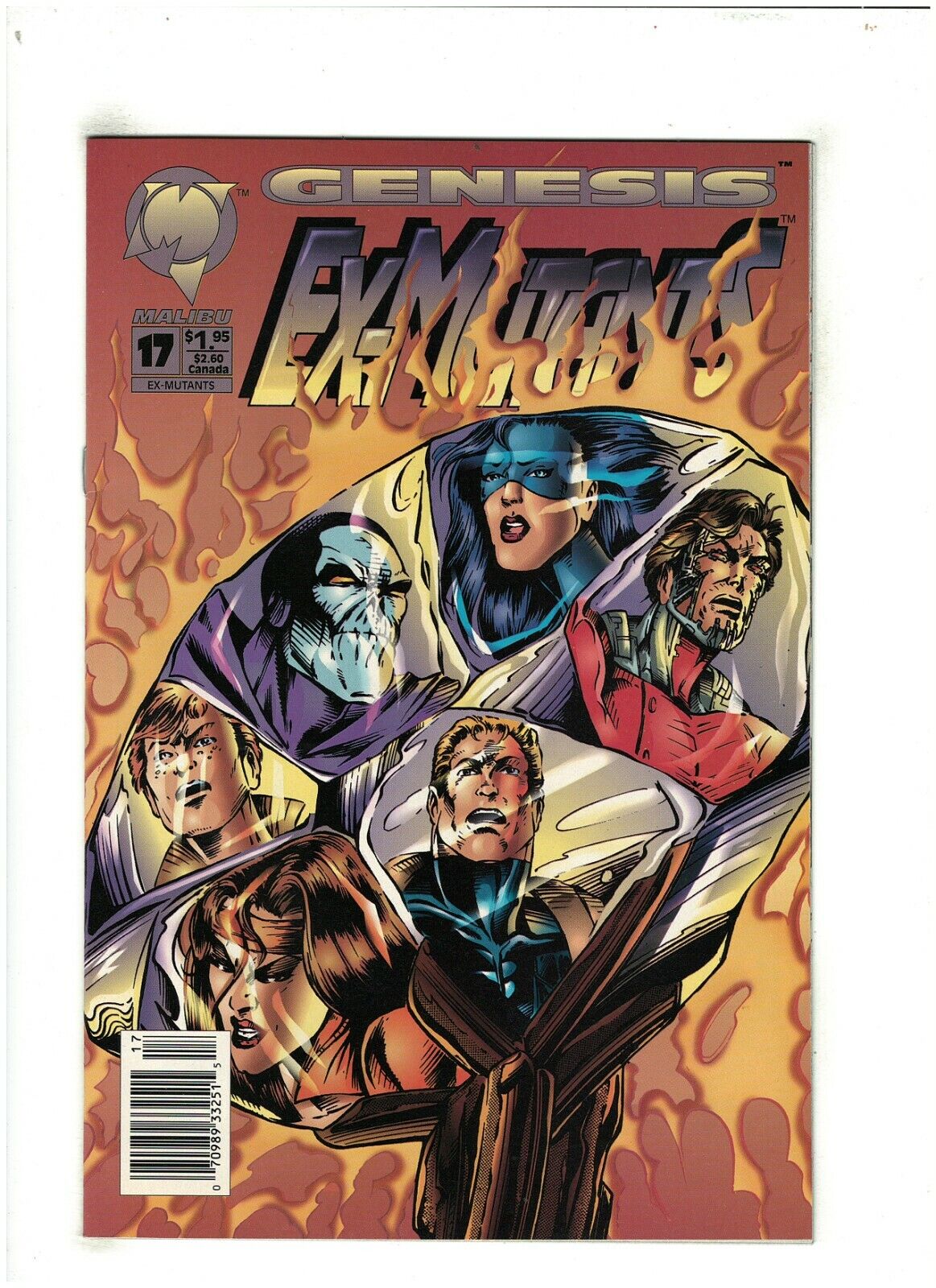 Ex-Mutants #17 NM- 9.2 Newsstand Mailbu Comics Genesis 1994