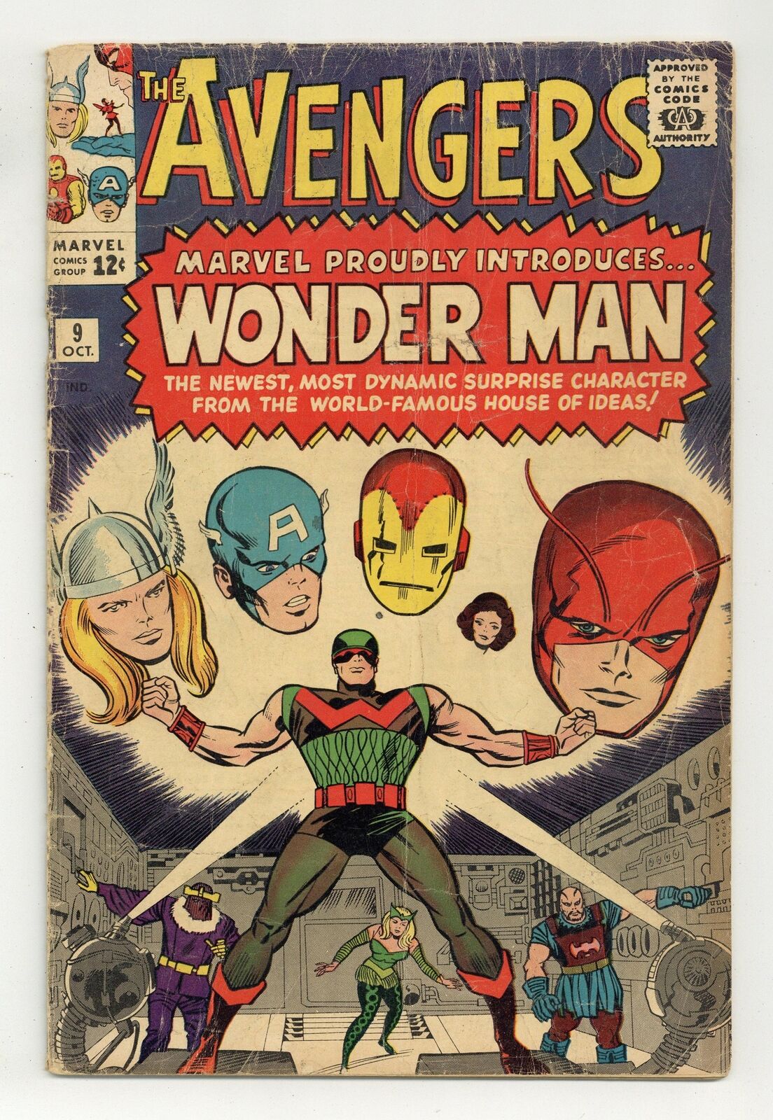Avengers #9 GD- 1.8 1964 1st app. Wonder Man
