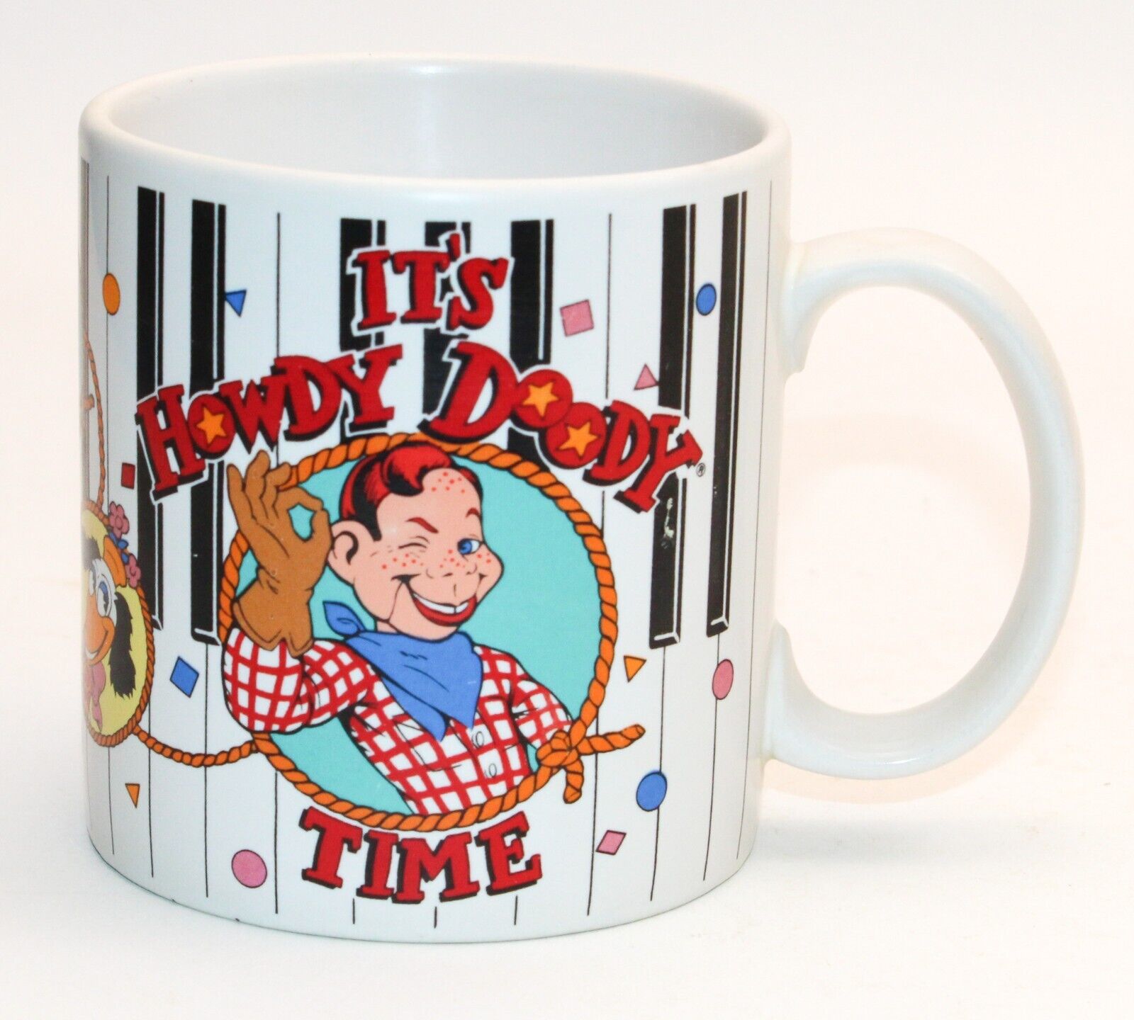 It\'s Howdy Doody Time Coffee Mug Cup Three Cheers Applause  Vintage 1988
