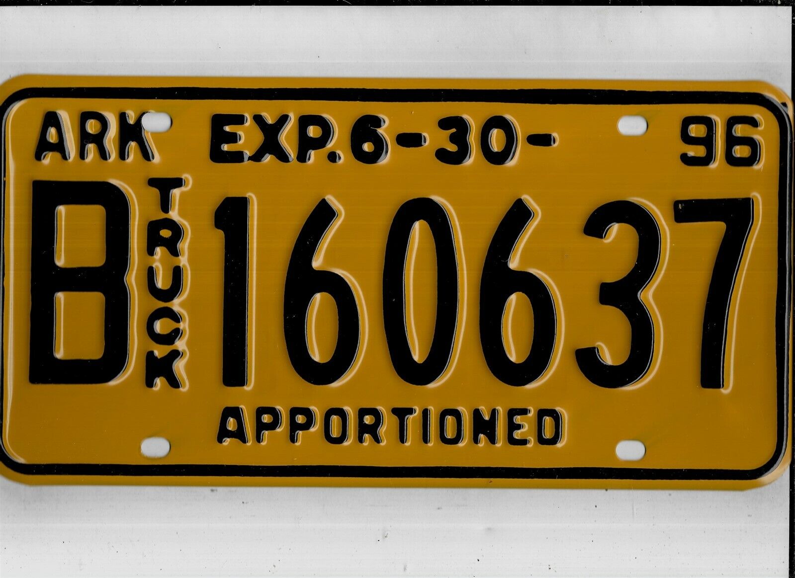 ARKANSAS 1996 license plate \