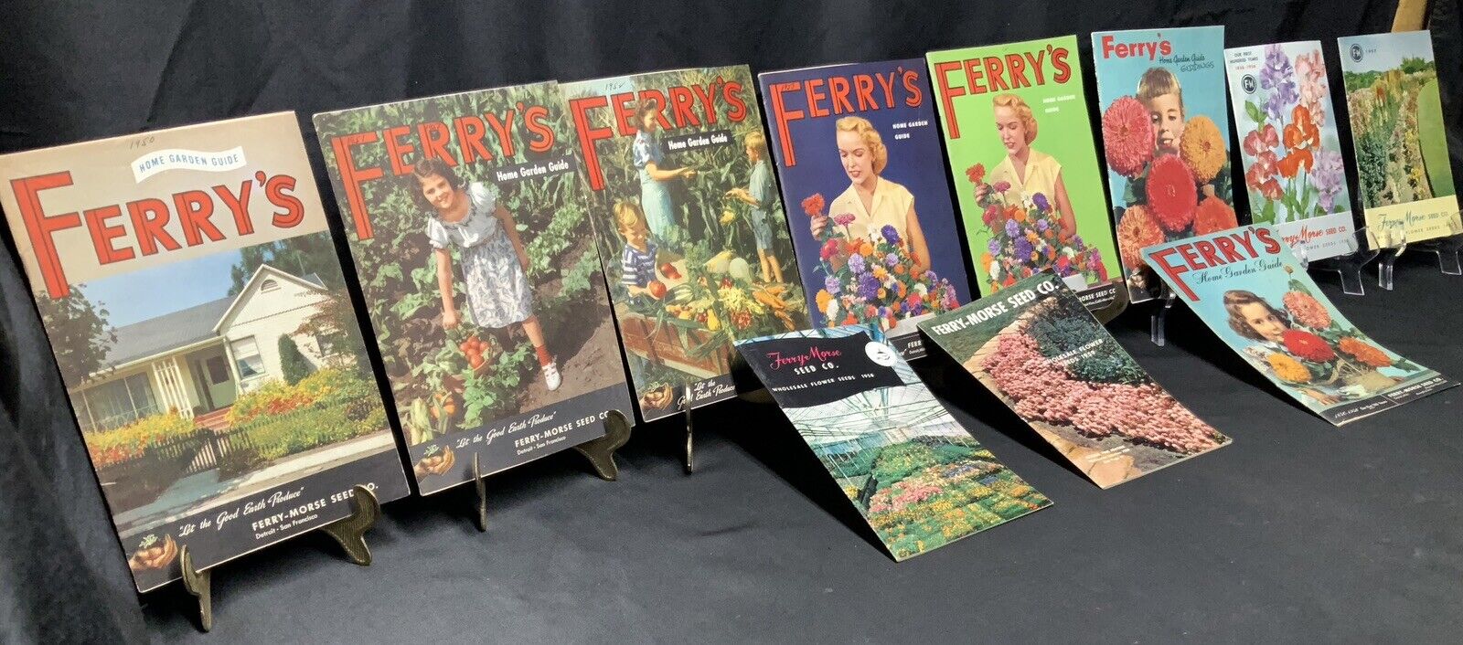 Vtg 10 Years 11 Catalogs Ferry's Home Garden Catalog Ferry-Morse Seed Co.1950-59