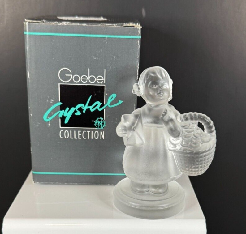 Vintage Hummel Goebel Crystal Figurine - The Well Wisher Girl w/ Basket #8512