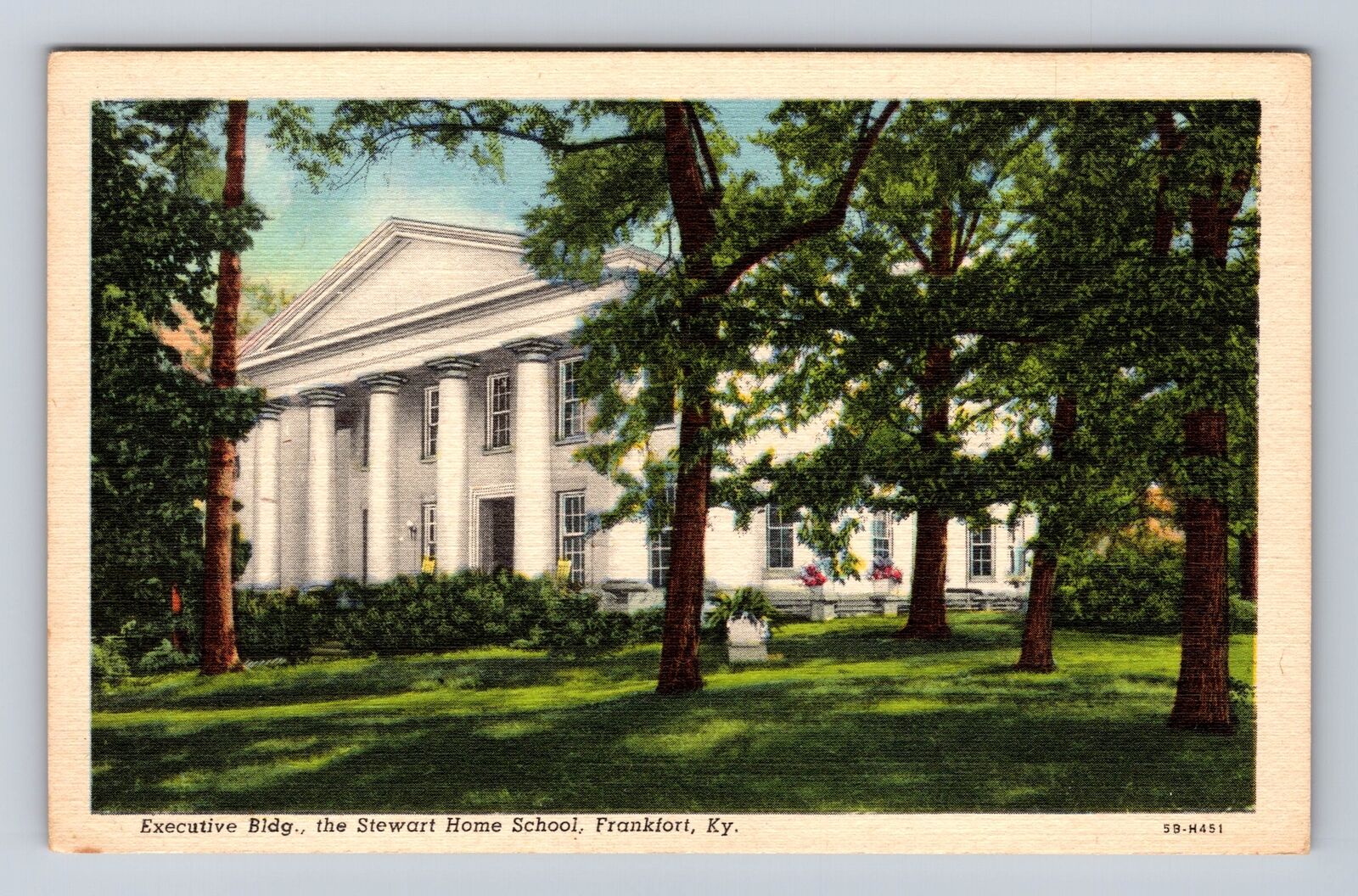 Frankfort KY-Kentucky, Executive Building, Stewart Home School, Vintage Postcard