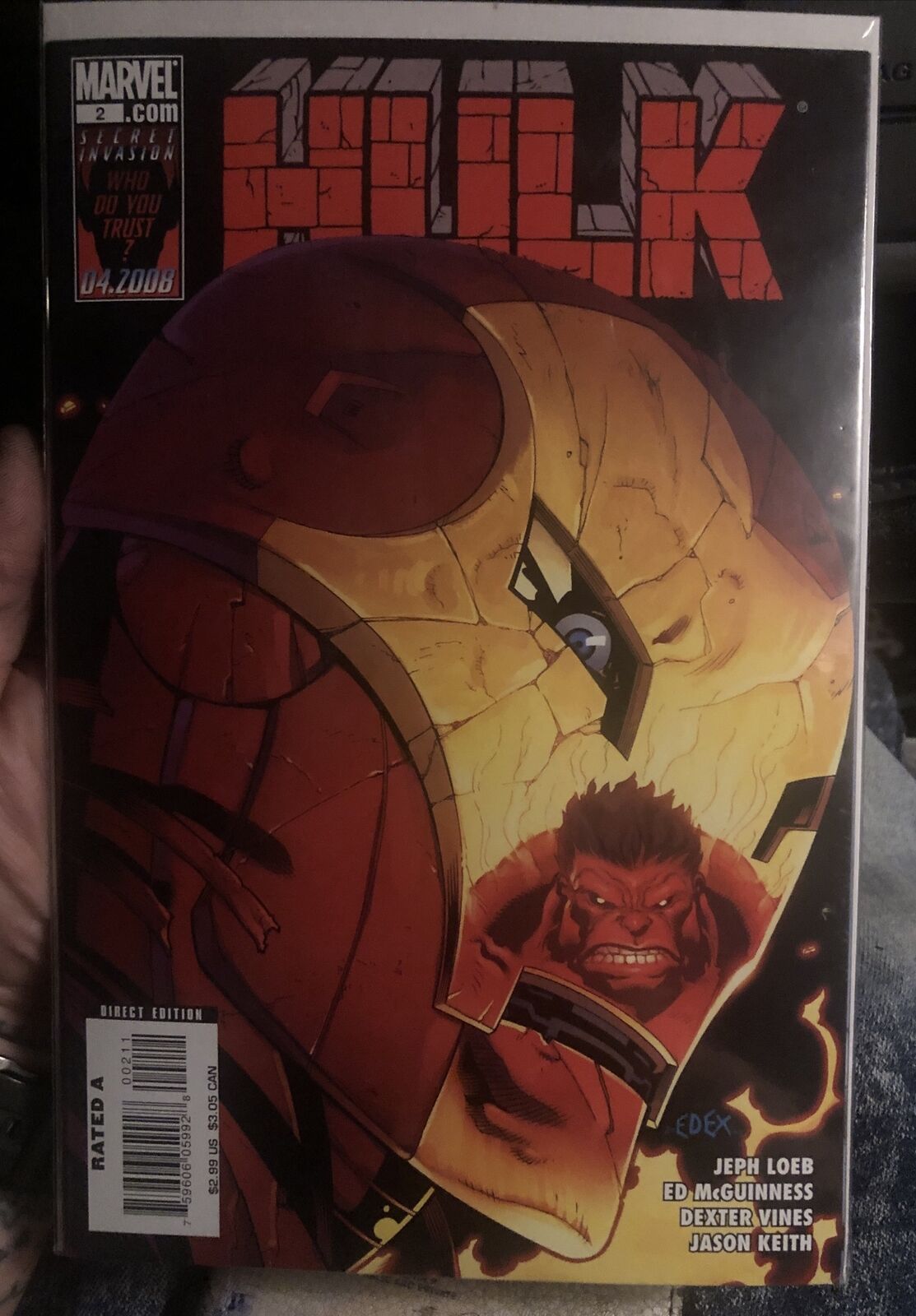 HULK #2 (2008) - Red Hulk - First Appearance of A-Bomb - Thunderbolts