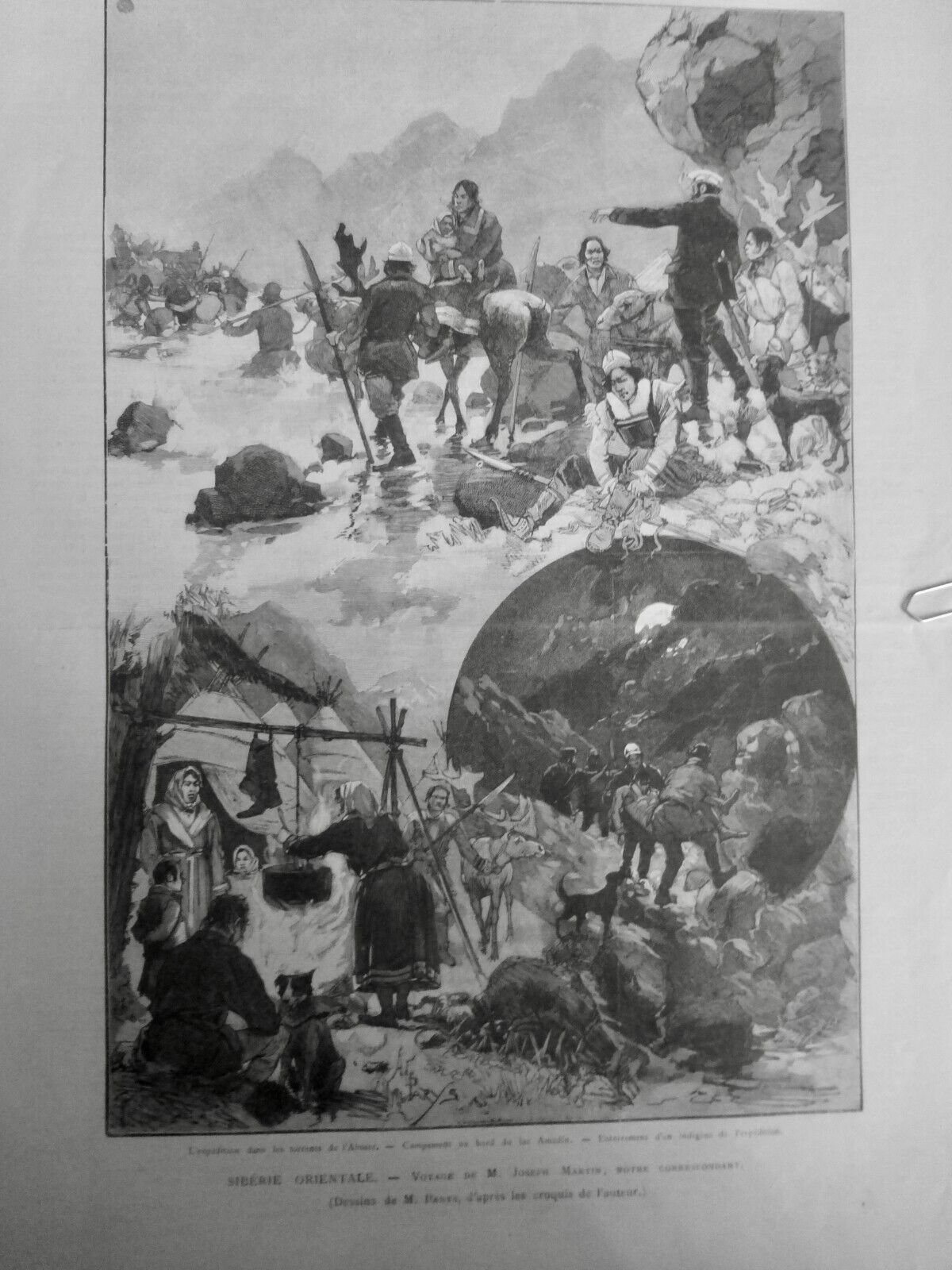 1889 Explorer Martin + Free Delivery Oriental Hunting Bear 3 Newspapers Antique