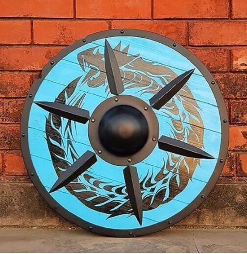 Viking Replica Designer Black Dragon Round Shield Arm warrior Christmas Shield