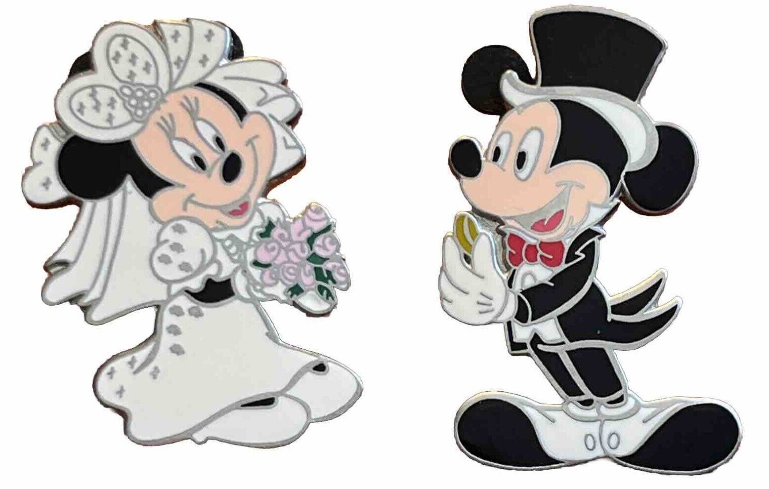 Disney Pin Set Fairytale Wedding Mickey & Minnie Mouse Rare 2002