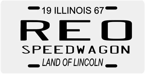 REO Speedwagon Illionois 1967 License plate