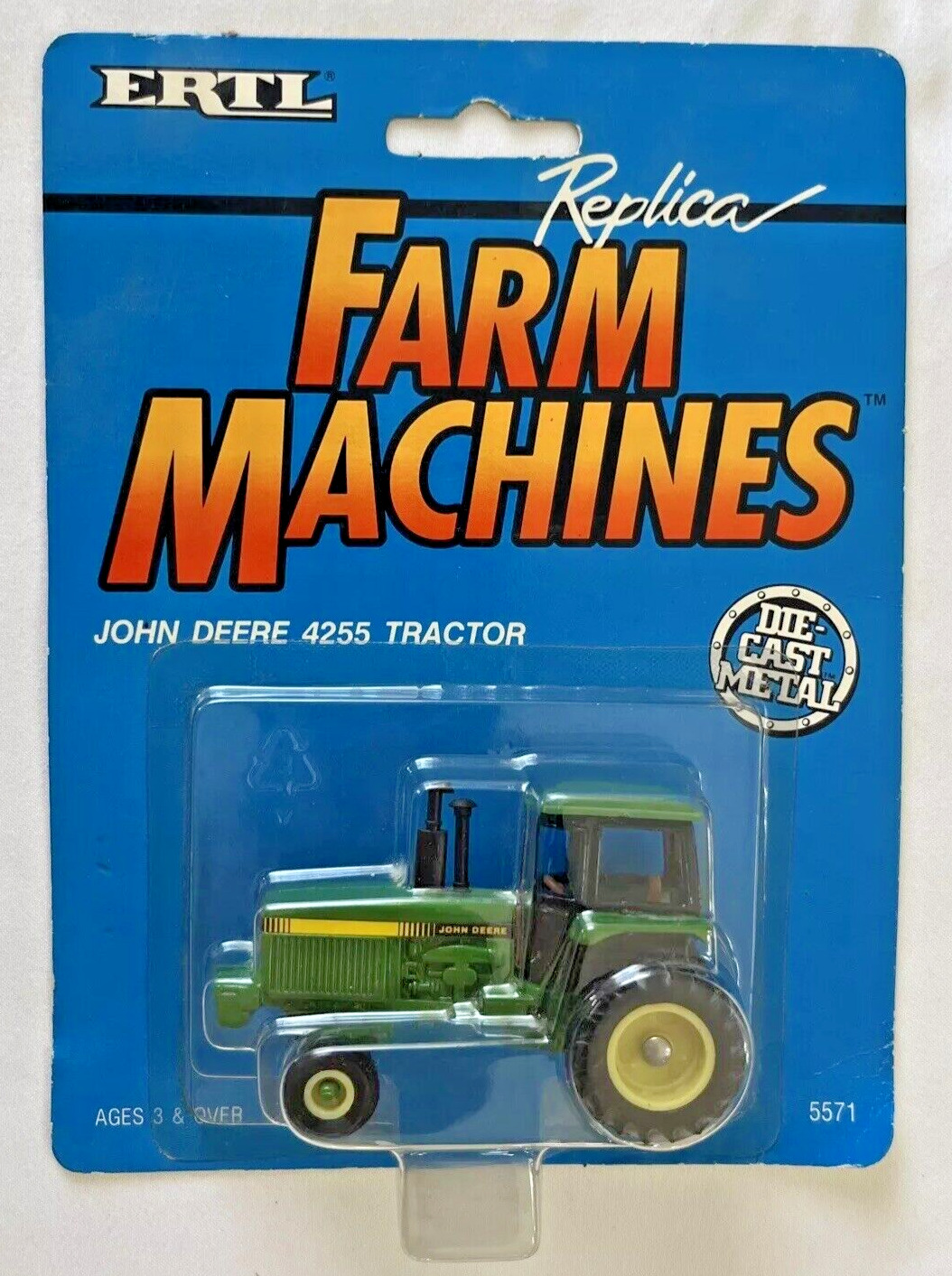 Ertl Farm Machines Die-Cast Metal John Deere 4255 Tractor bubble pack 1991