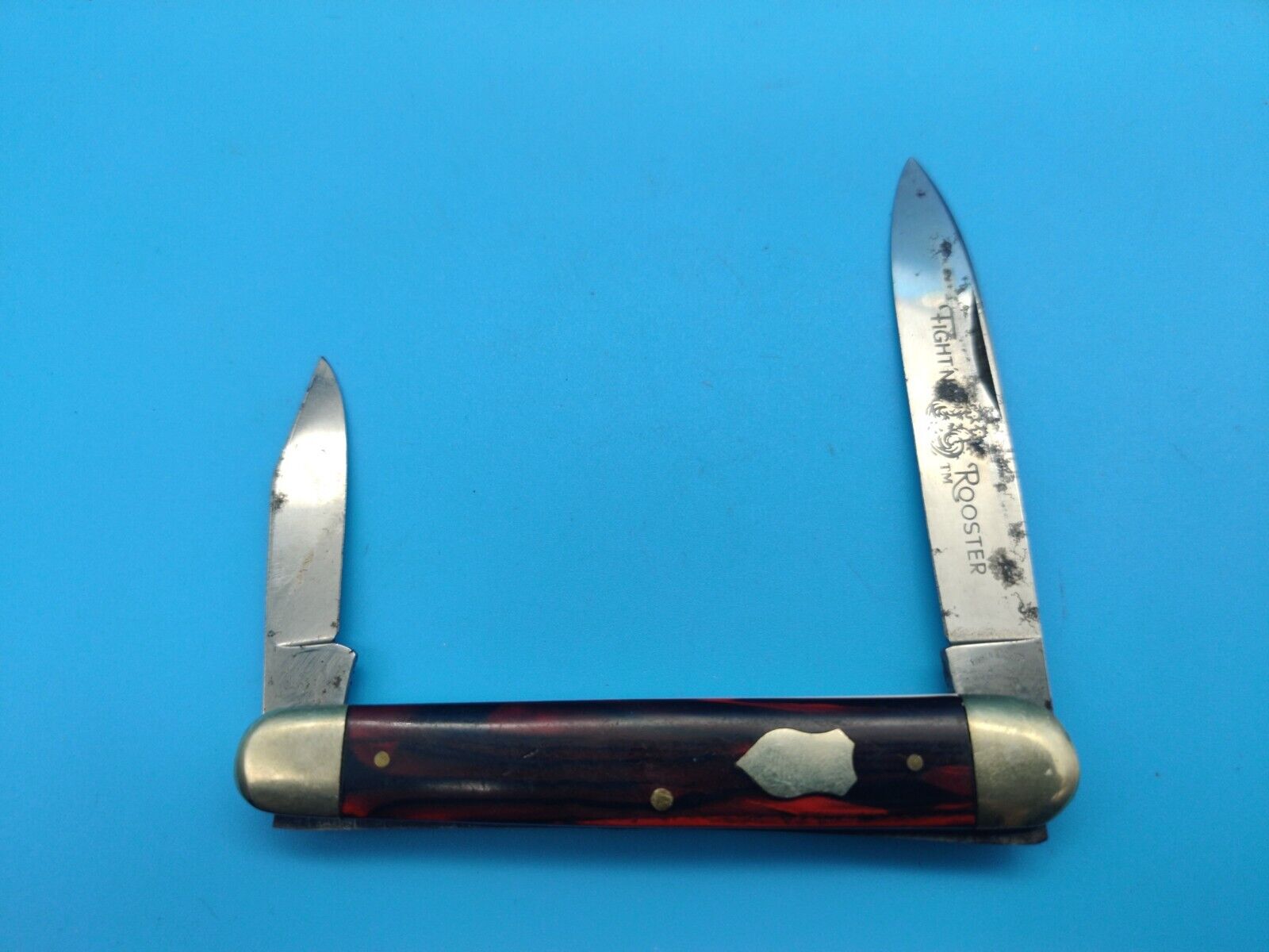Fight'N Rooster Multi Color Frank Buster Germany Two Blade Folding Pocket Knife 
