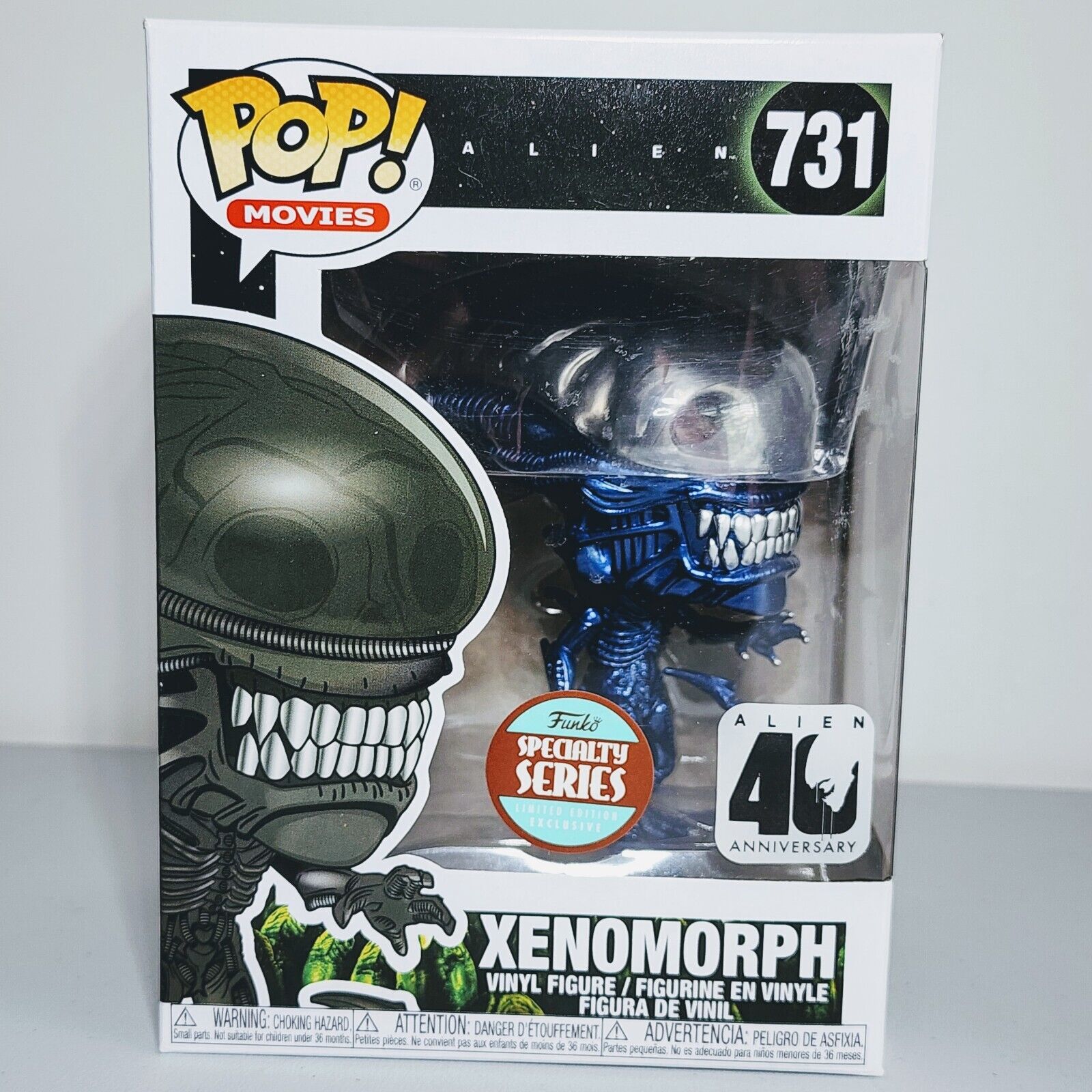 Funko Pop Movies: Alien - Xenomorph #731 (Blue) 40th Anniversary Specialty