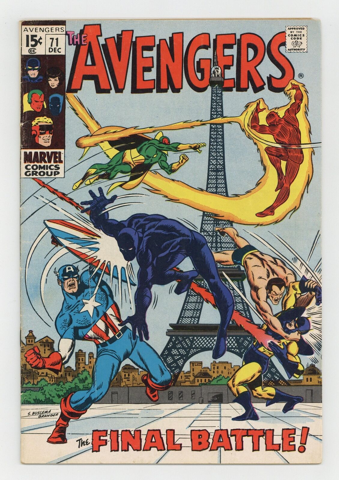 Avengers #71 VG- 3.5 1969 1st app. Invaders