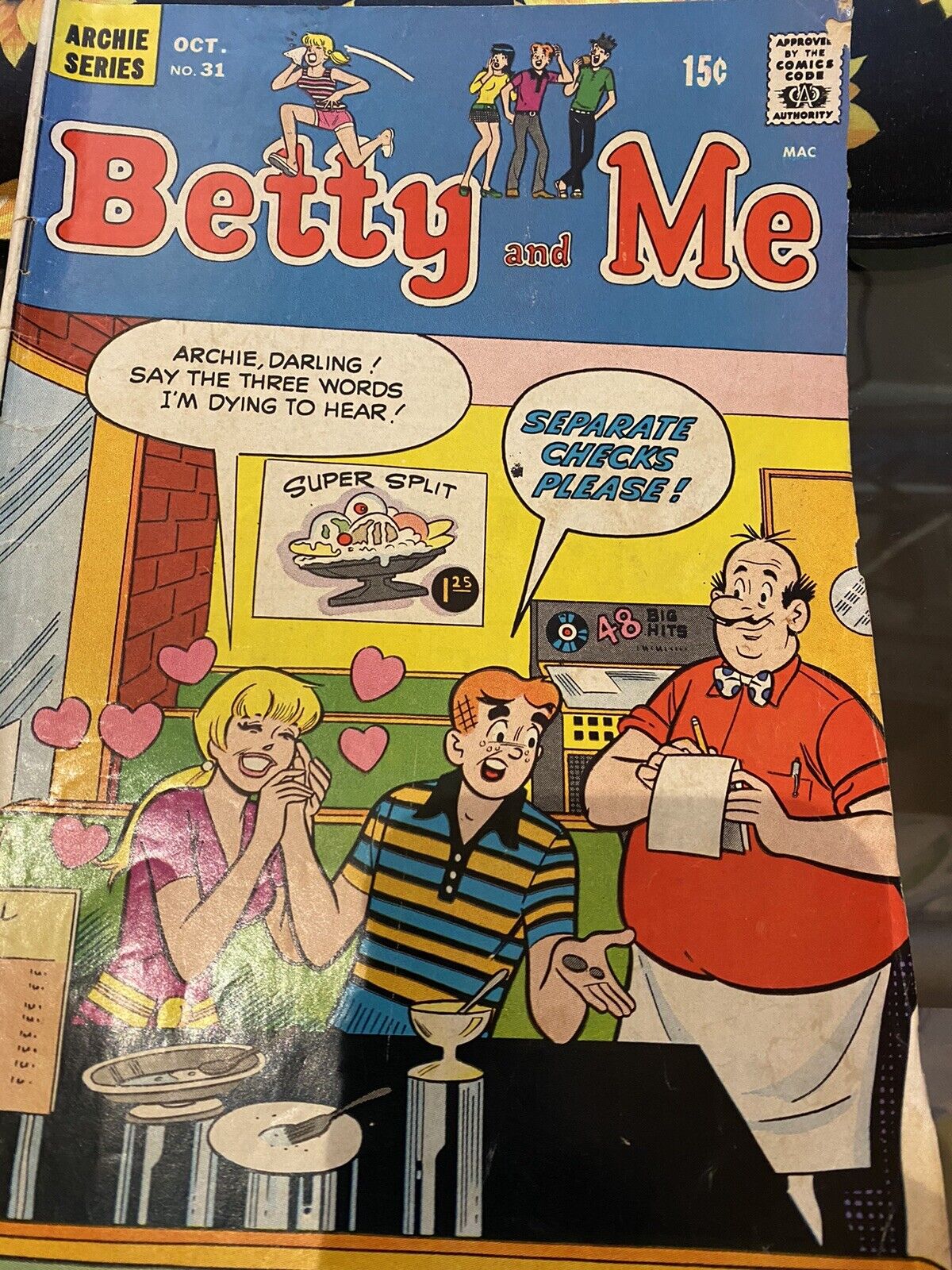Betty and Me Comic Book, Archie Series No. 31, October 1970.  \