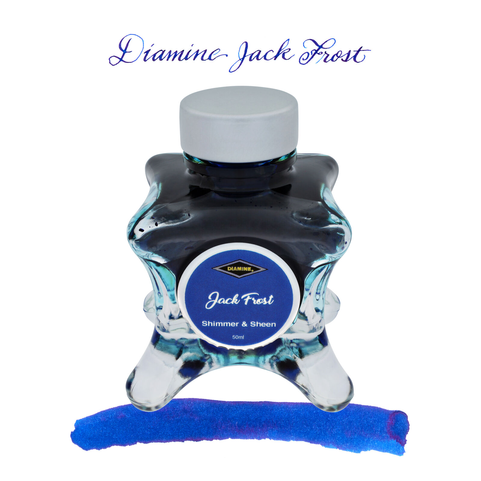 Diamine Inkvent Blue Edition Shimmer & Sheen Bottled Ink in Jack Frost - 50 mL