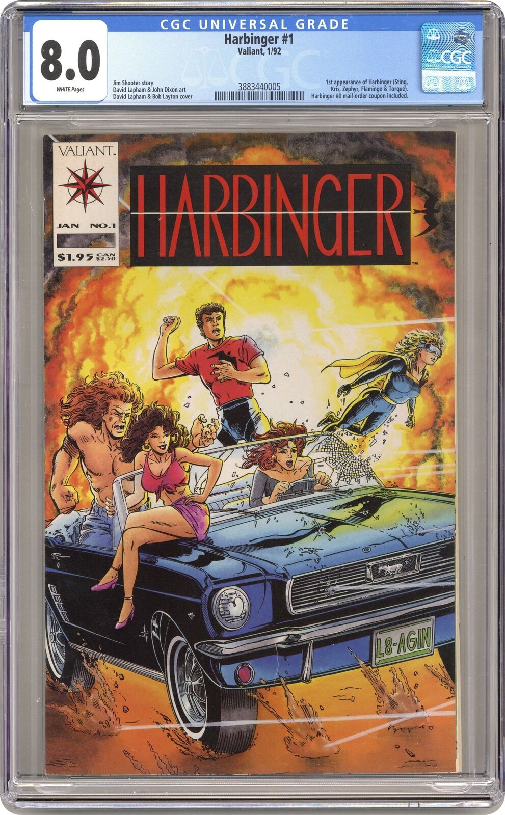 Harbinger 1D Coup. Included CGC 8.0 1992 3883440005