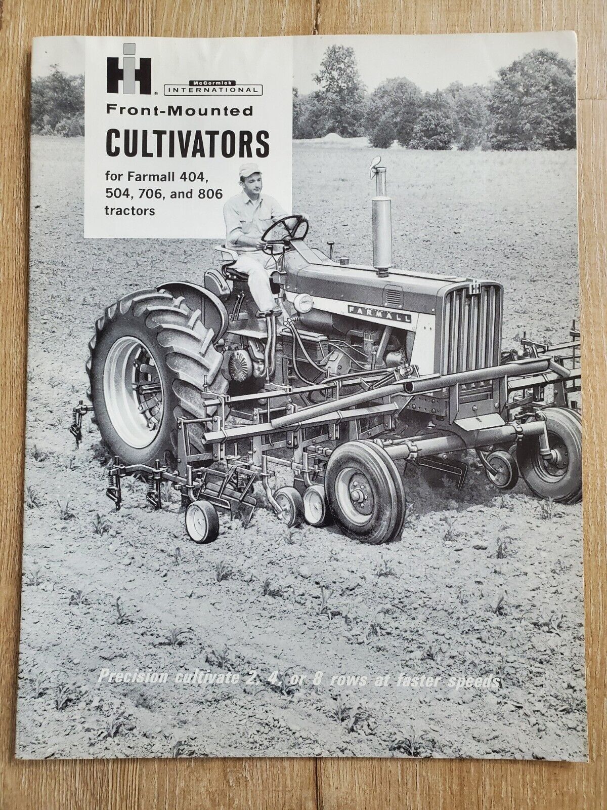 IH McCormick Front-Mounted Cultivator Brochure Farmall 404 504 706 806 Vintage