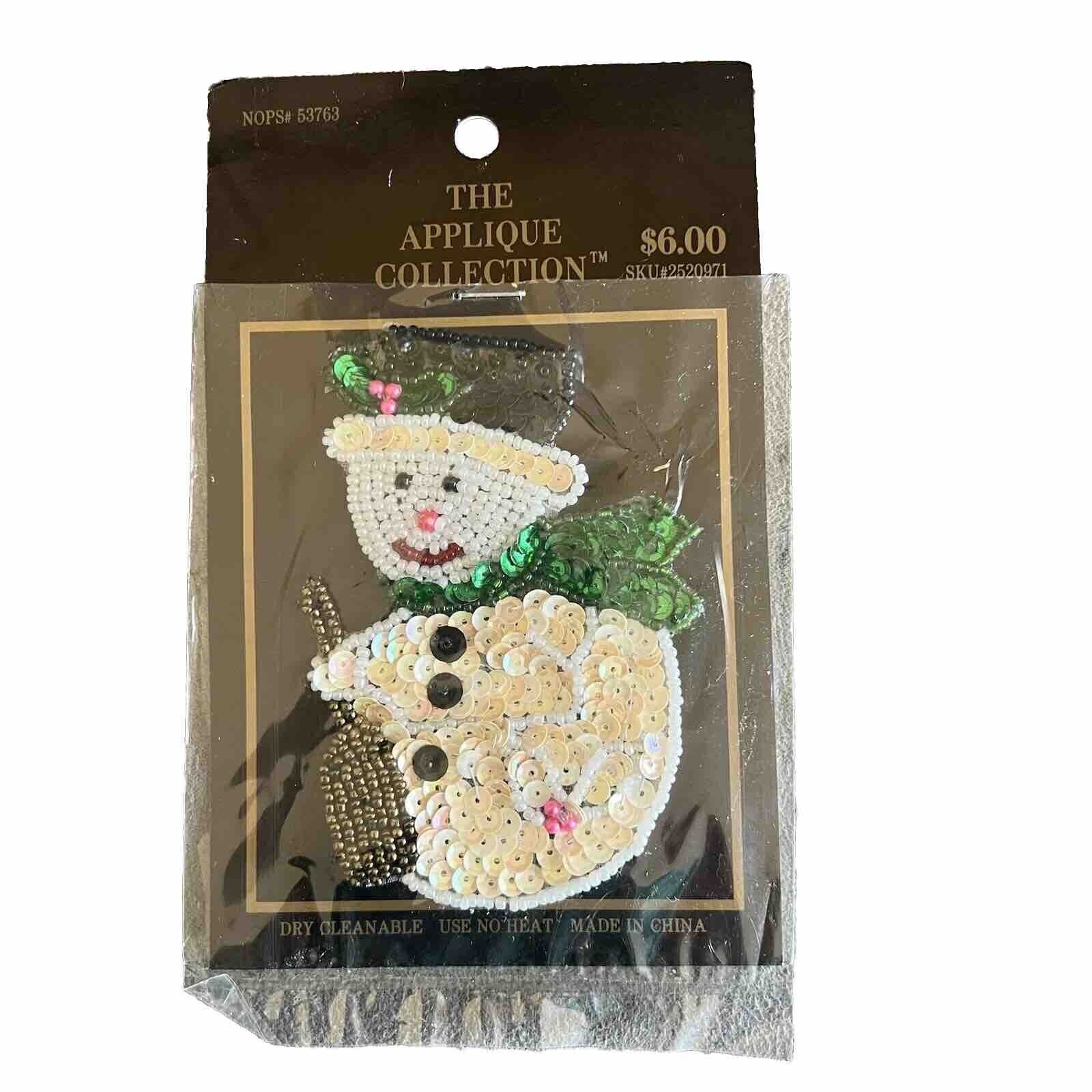 The Appliqué Collection Snowman Sparkle Christmas Winter Clothing Craft