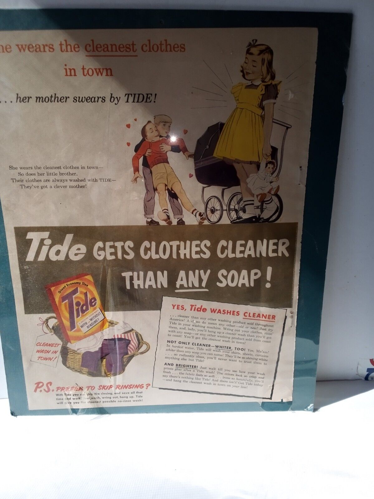 Vintage unique Tide detergent Add wash laundry room decor 13.25\