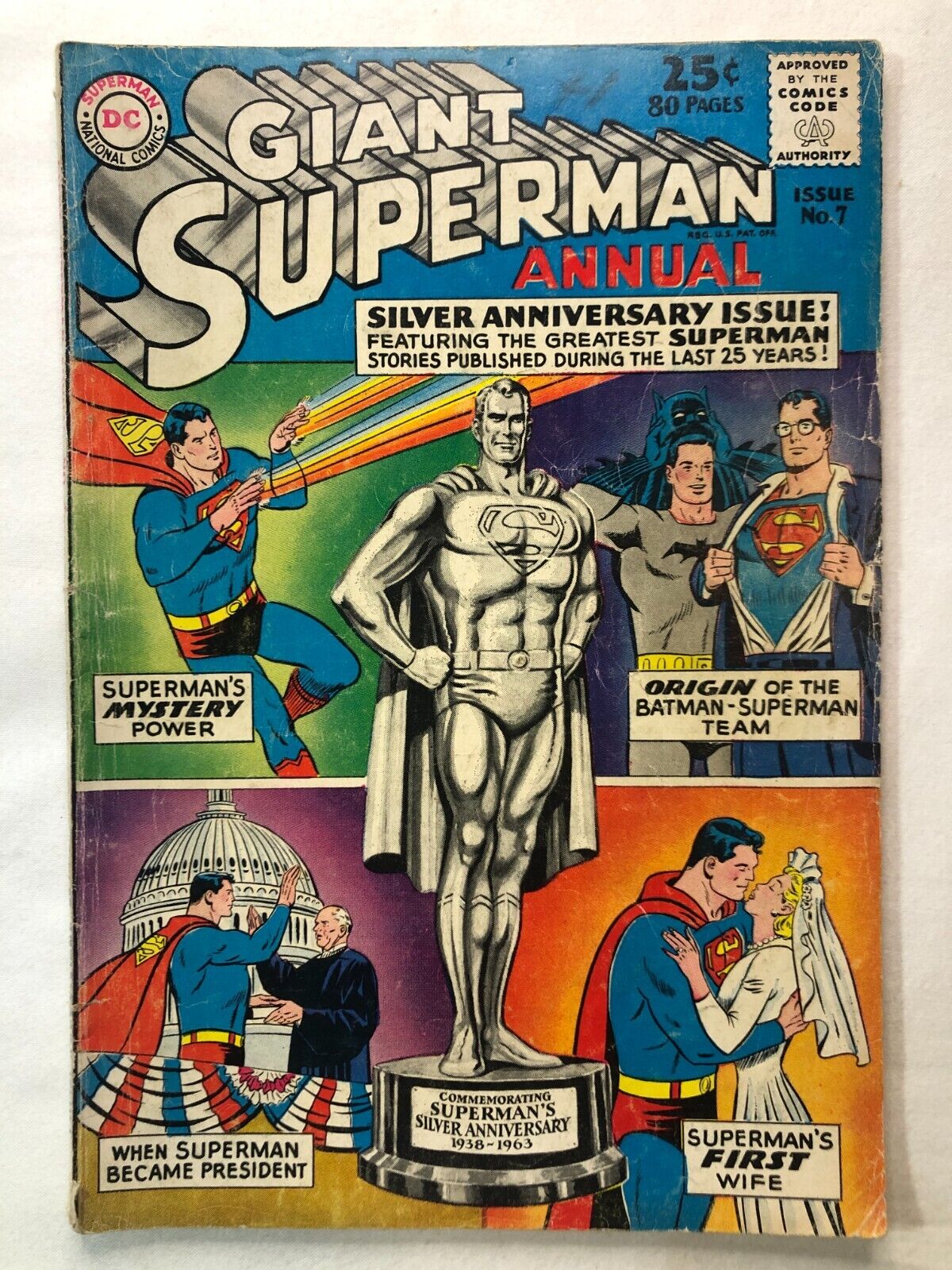 Giant Superman Annual 7 Summer 1963 Vintage DC Comics Silver Age Nice Condition