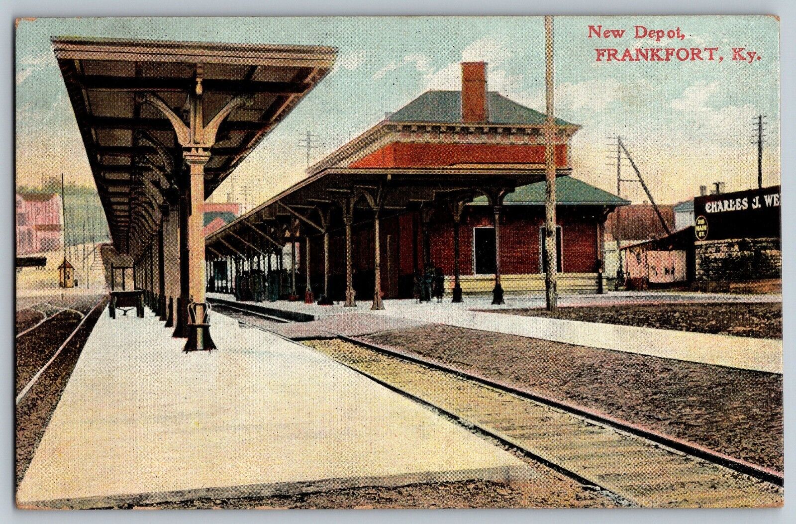 Frankfort, Kentucky KY - New Union Depot Station - Vintage Postcards - Unposted