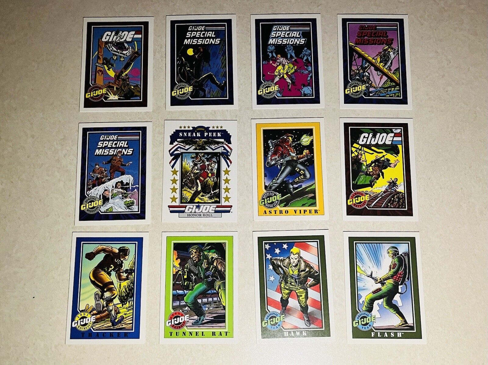 Vtg. 1991 Hasbro Impel G.I. Joe Set series 1 Trading Cards 12 Cards