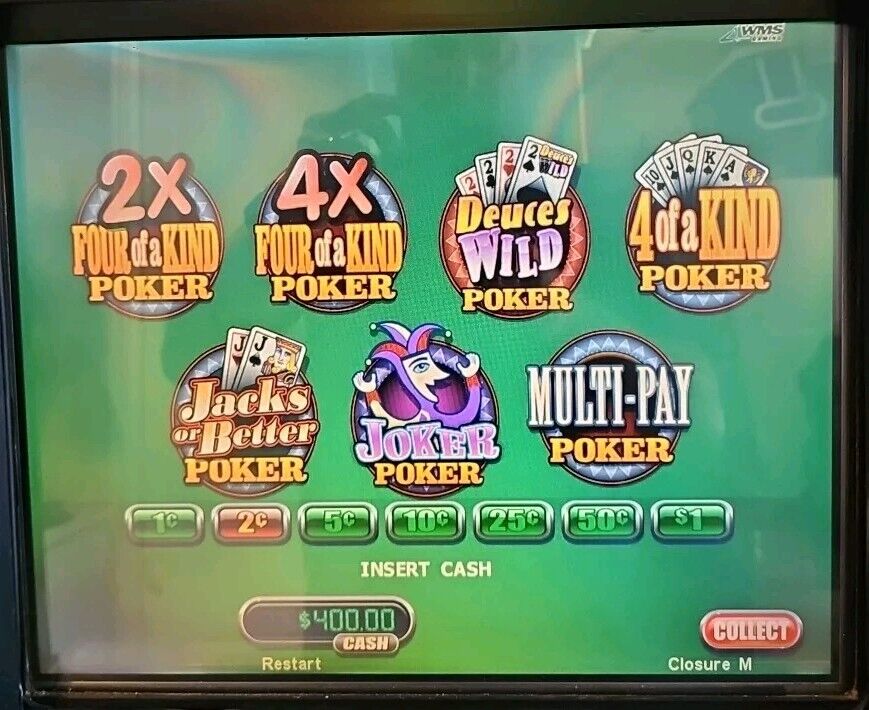 WMS BB1 SLOT MACHINE GAME & OS SOFTWARE SET - MULTIPAY PLUS POKER MULTIGAME