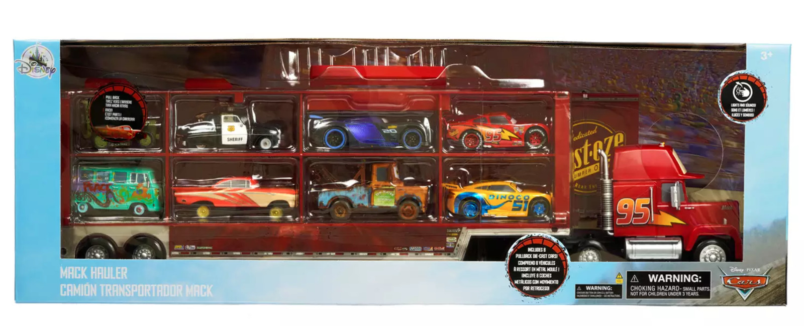 Disney Parks Pixar Cars Mack Hauler Vehicle Transportation Truck Lights & Sound