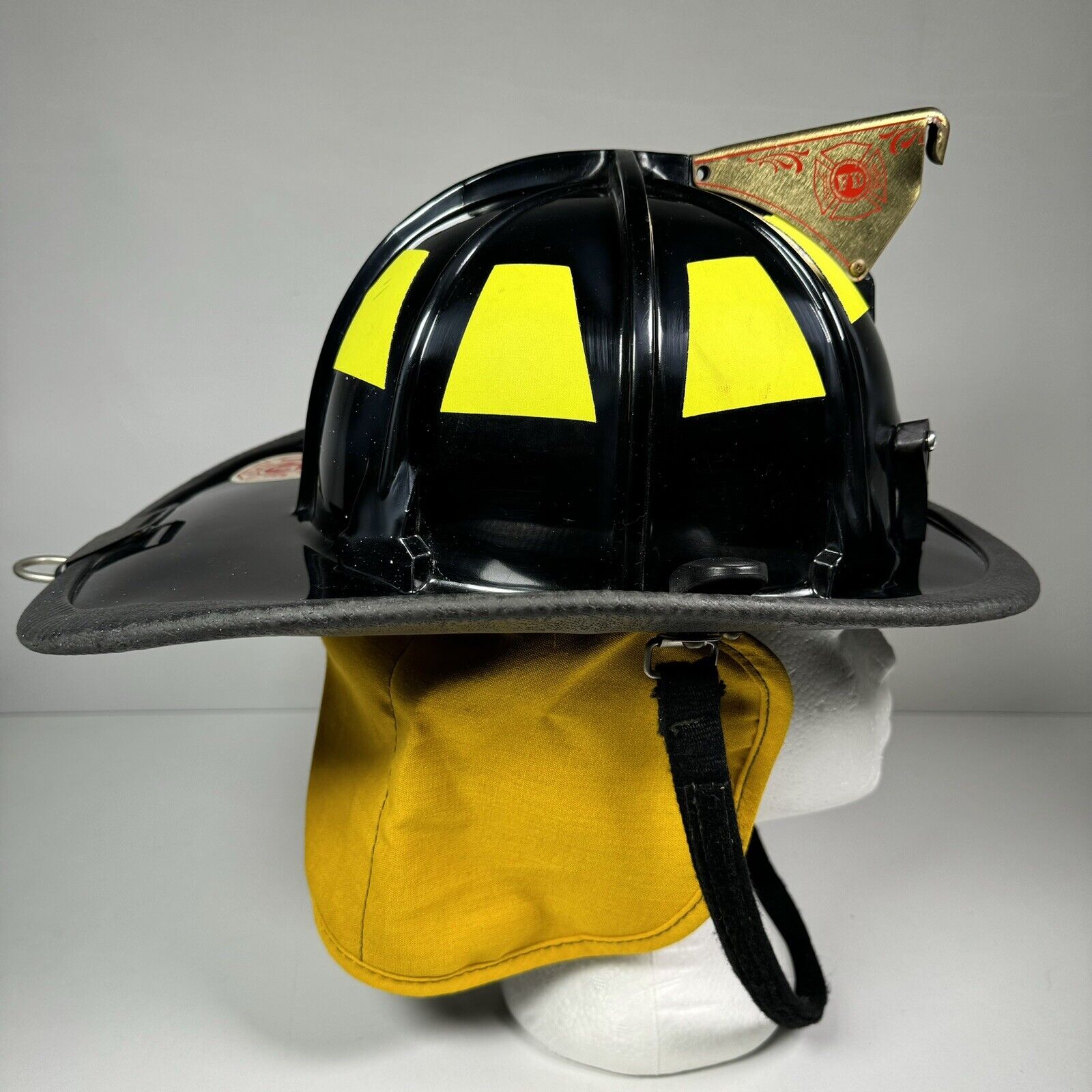 Cairns 880 Fire Helmet C-TRD Black 2005 W/ Neck Protector