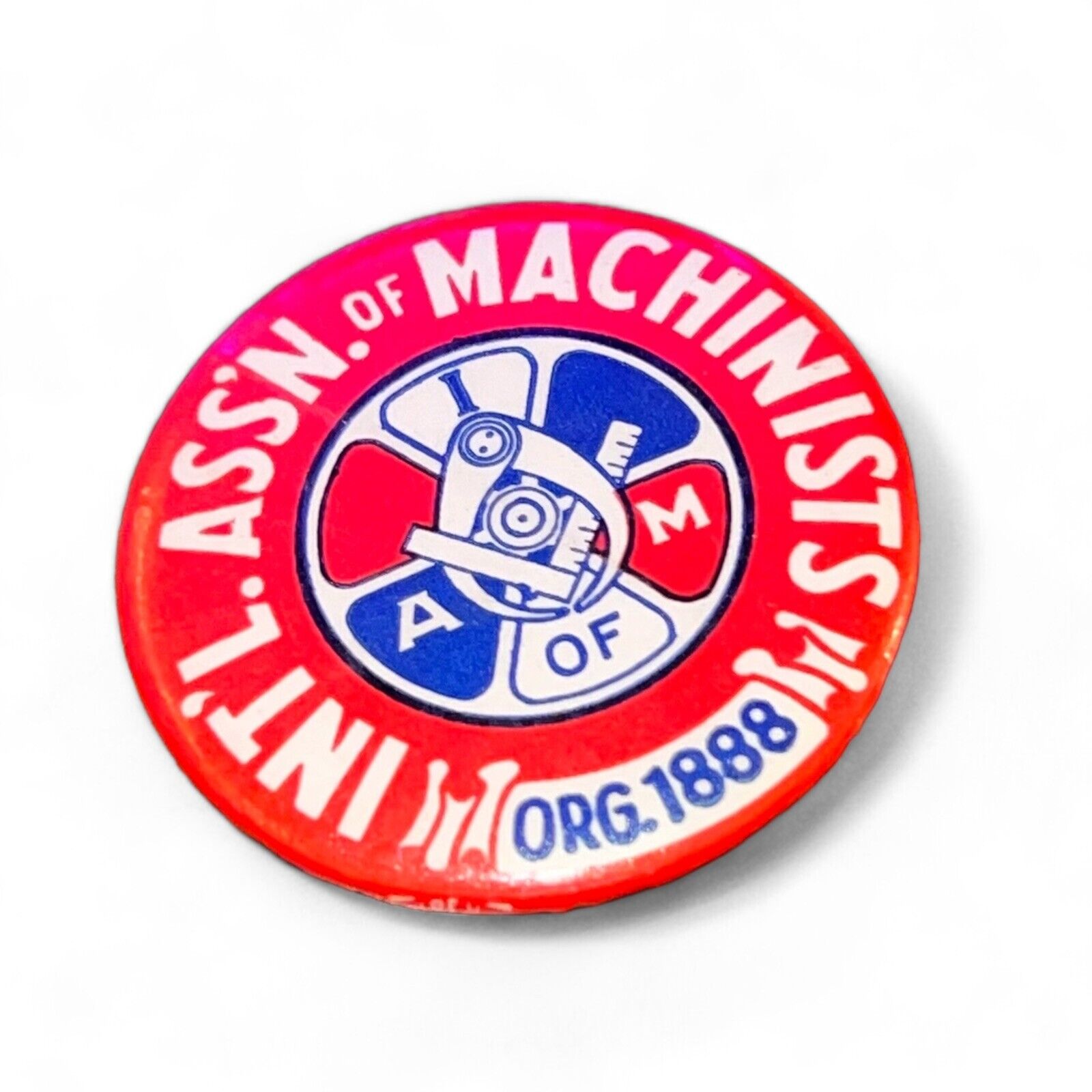 VTG International Association Of Machinist 1888 Button Pin