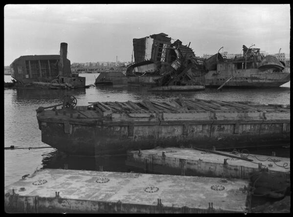 Libya Benghazi Harbour ca. 1940 Barqah, Libya - Old Photo