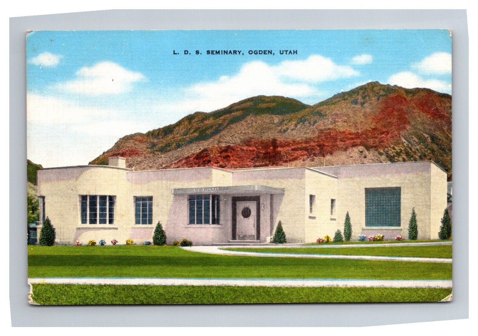 Postcard Ogden Utah LDS Seminary