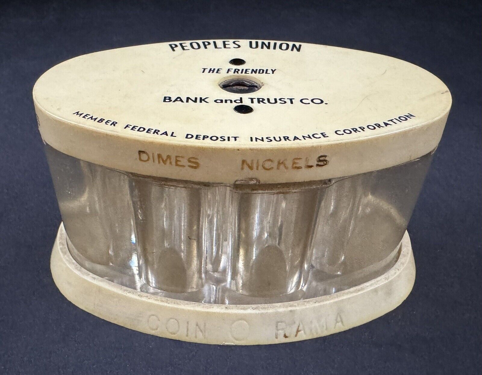 Vintage Thriftimatic People's Union Bank & Trust Co. Still Bank Coin Sorter