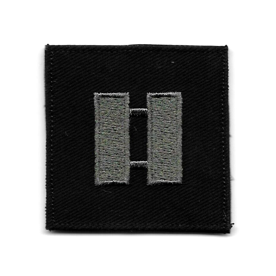Subdue Grey Black O3 O-3 Captain Rank Patch Fits For VELCRO® BRAND Loop Fastener