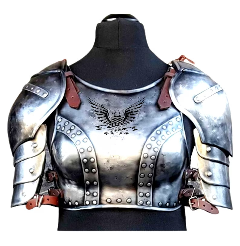 Medieval Antique Lady Breast Armor Fantasy Women Chest Armor Handmade Larp Armor
