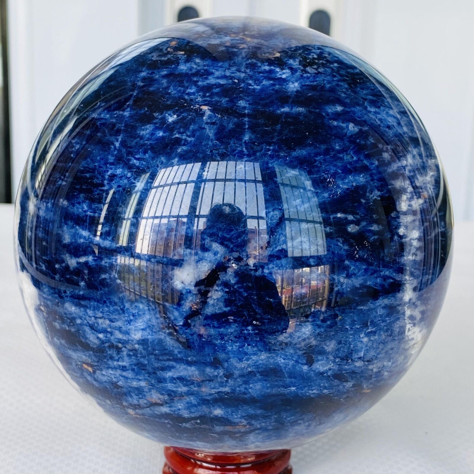 Blue Sodalite Ball Sphere Healing Crystal Natural Gemstone Quartz Stone 1700G
