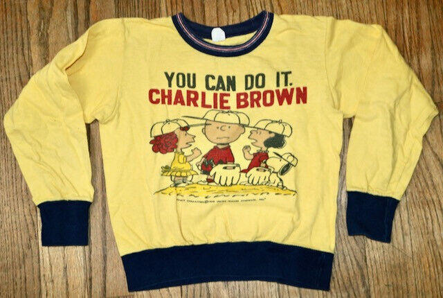 Peanuts Gang CHARLIE BROWN vintage NORWICH shirt 14  Schulz