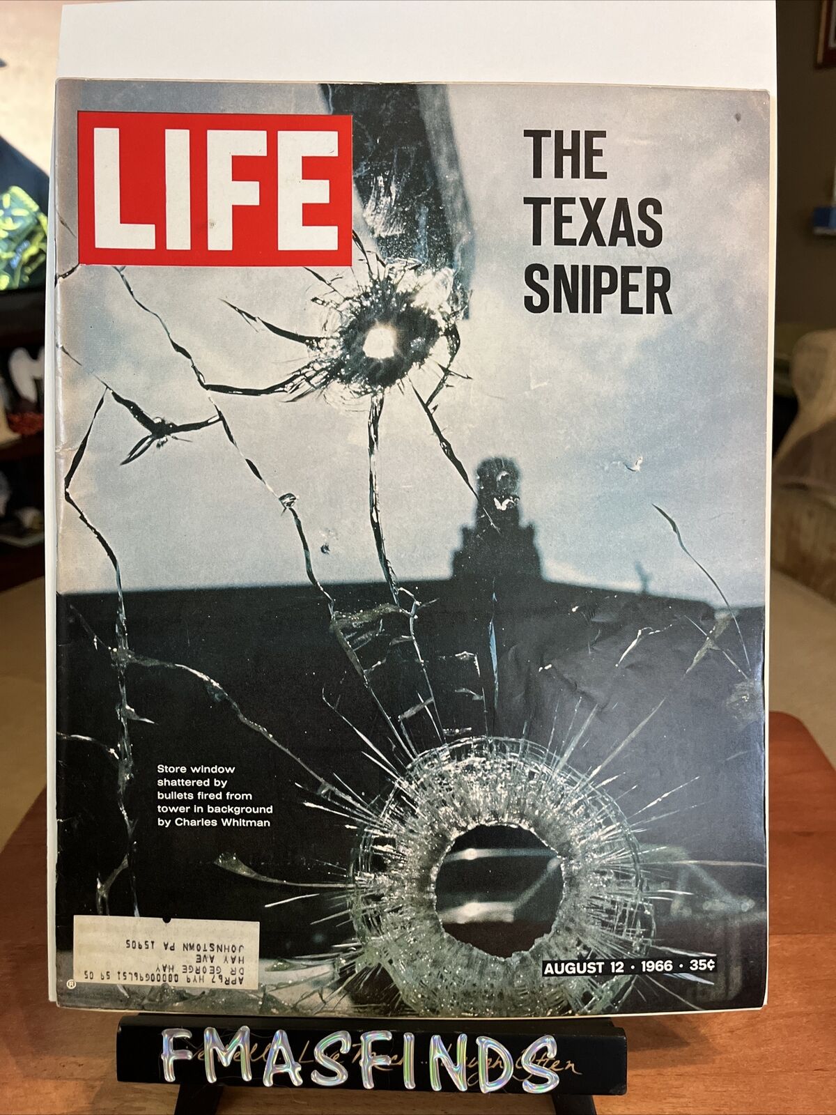1966 THE TEXAS UNIVERSITY SNIPER August 12 LIFE Magazine Charles Whitman