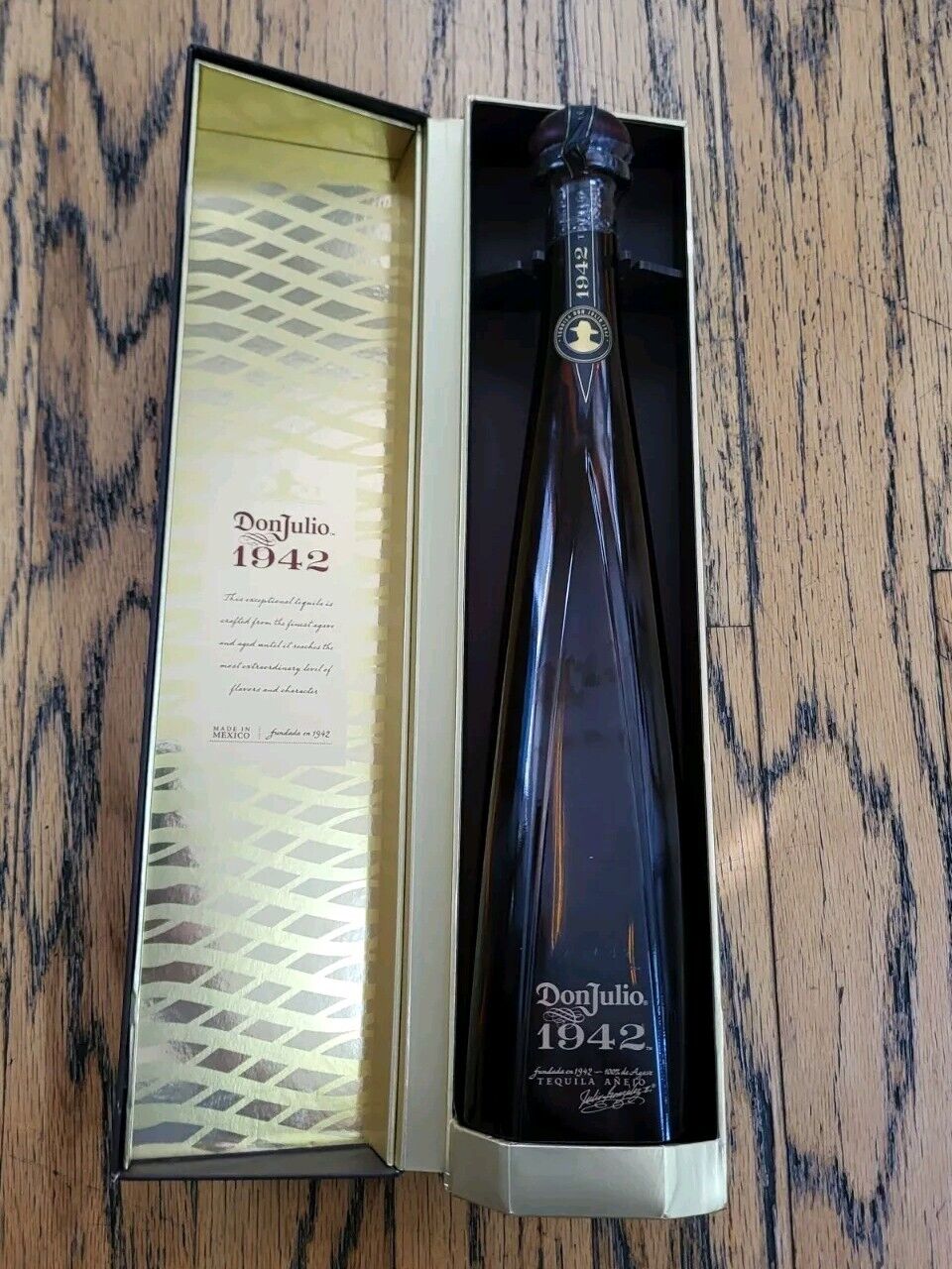 Don Julio 1942 empty bottle With Box