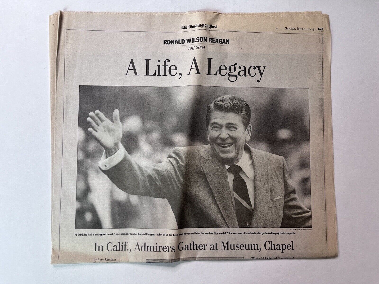 The Washington Post June 6 2004 Ronald Reagan A Life, A Legacy 