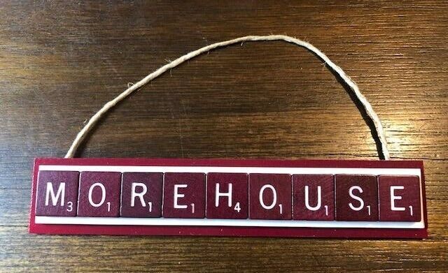 Morehouse College Maroon Tigers Christmas Ornament Scrabble Tiles