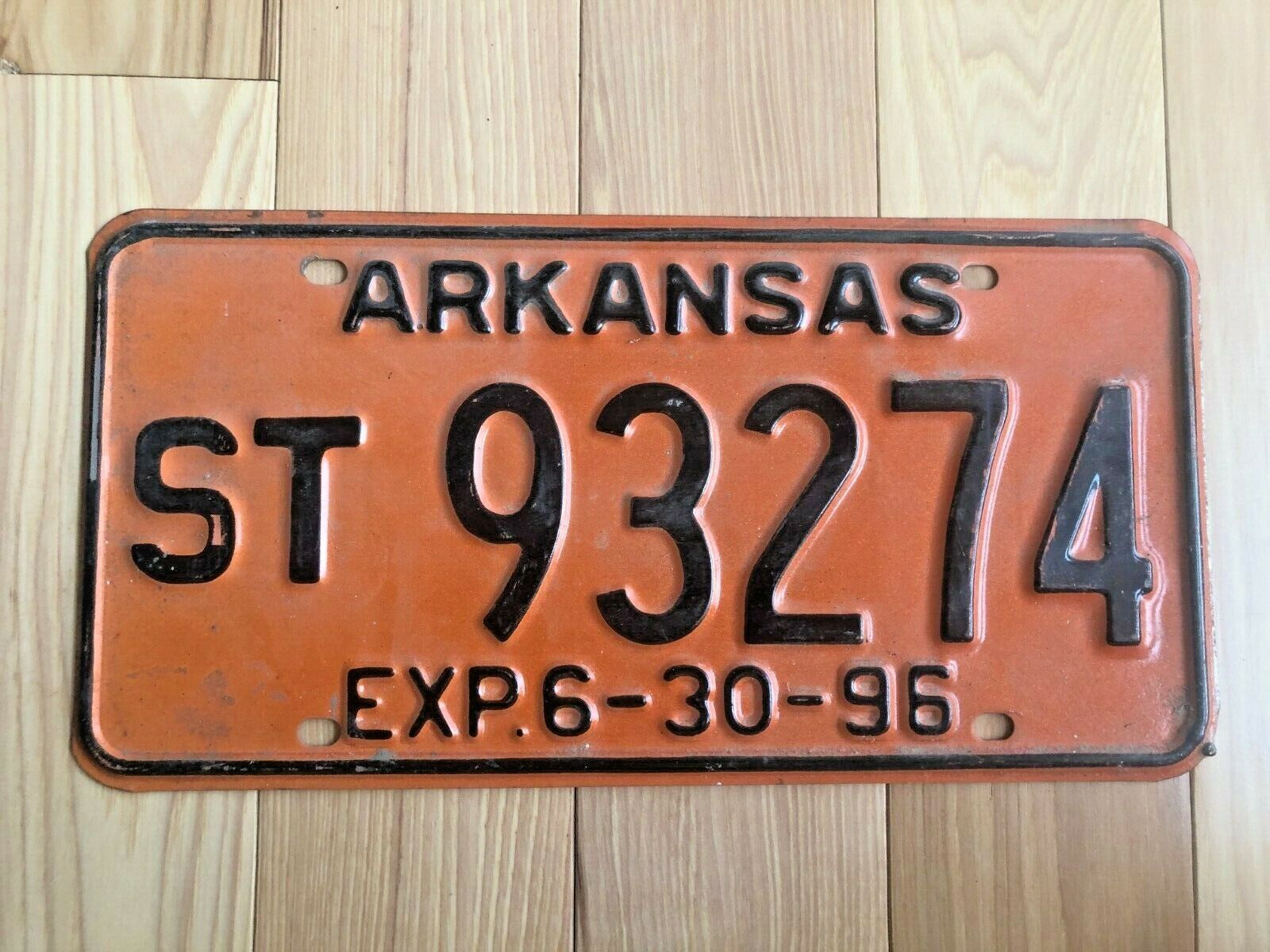 1996 Arkansas License Plate