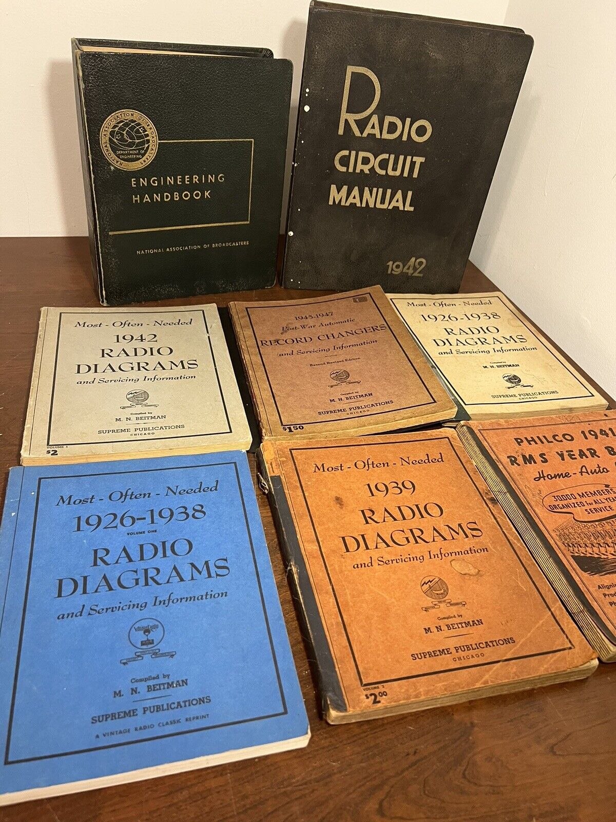 🍊Vintage 1930's-40's Most-Often-Needed Radios Diagram & Information | Lot of 8