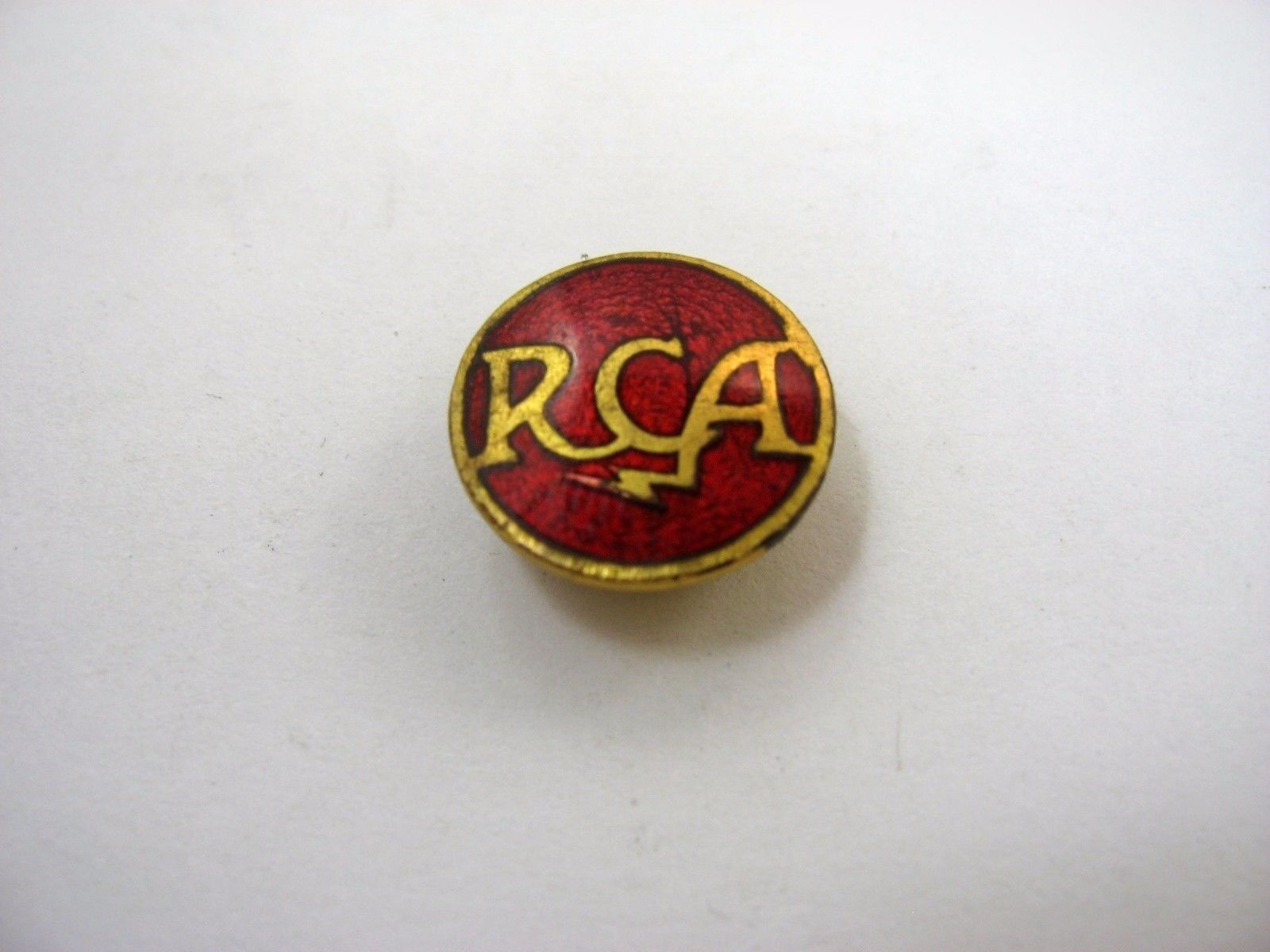 Rare Vintage Collectible Pin: RCA Radio Corporation of American Red Enamel