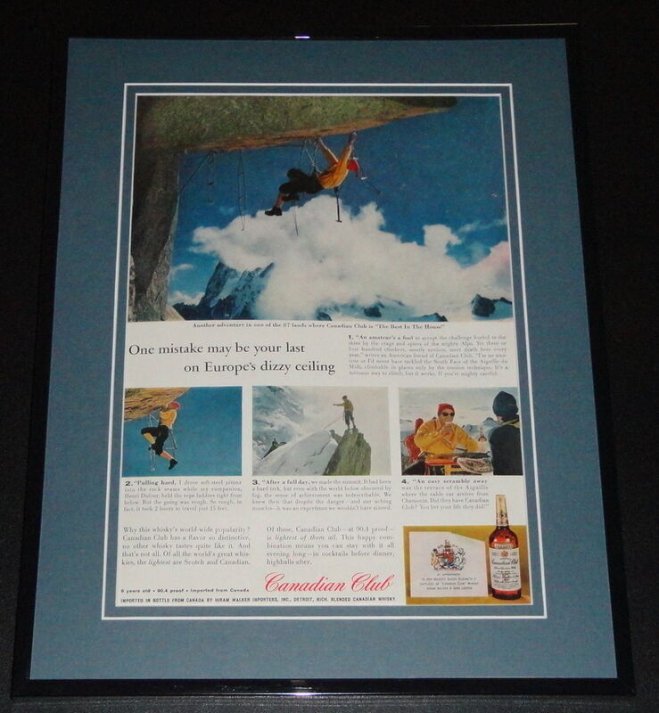 1959 Canadian Club Whiskey 11x14 Framed ORIGINAL Vintage Advertisement