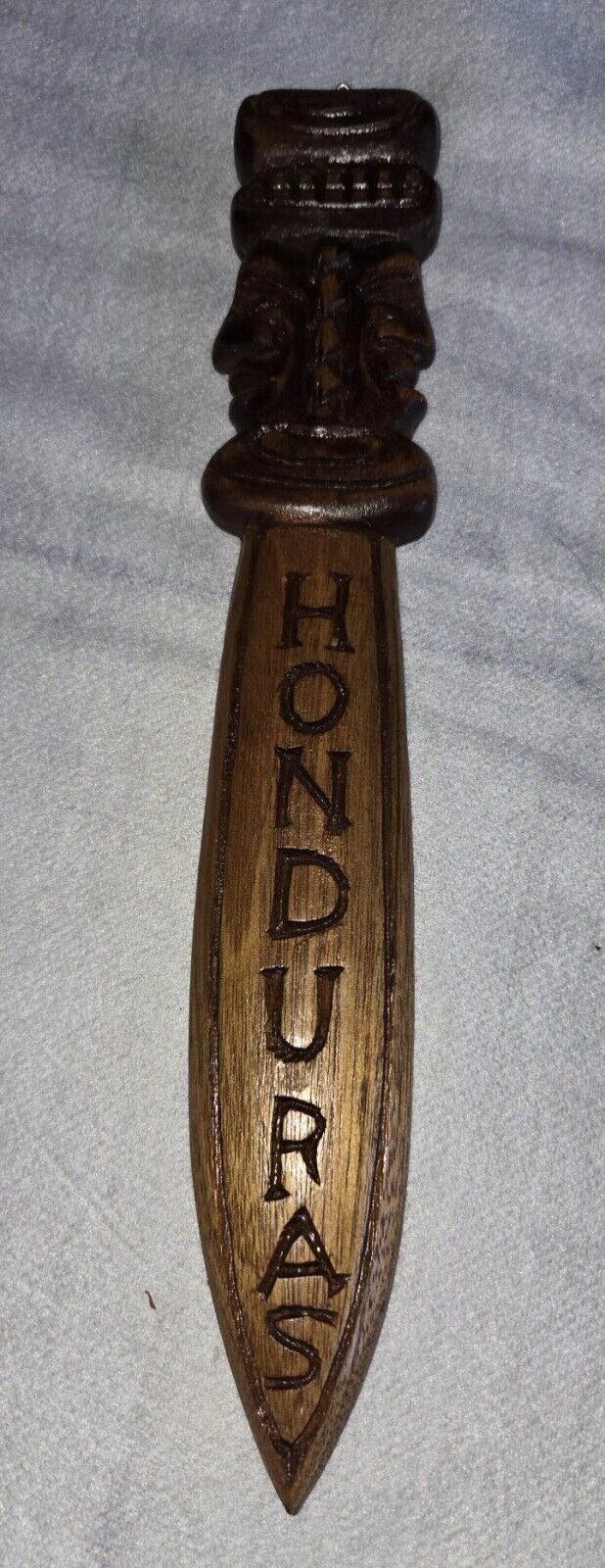 Vintage Handcarved Wood Knife Honduras Souvenir