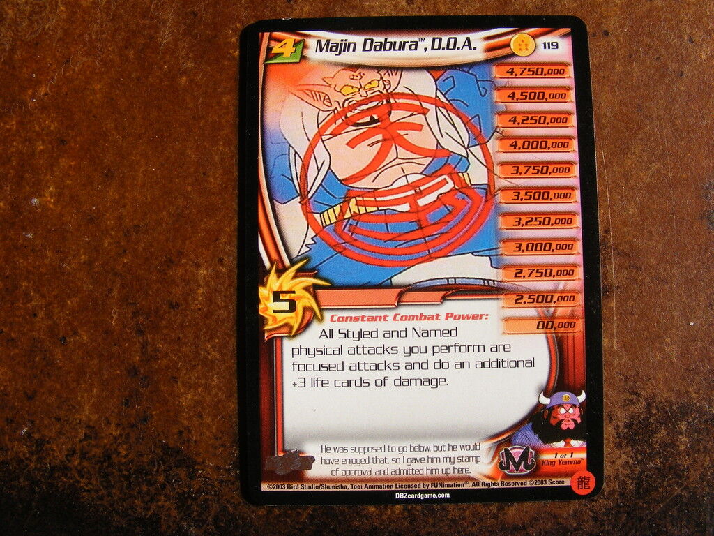 Majin Dabura D.O.A. Dragonball CCG Card DBZ