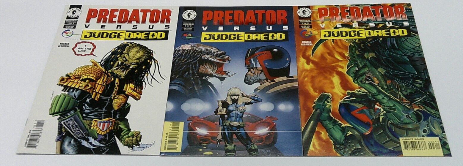 Predator versus Judge Dredd #1-3 NM Complete High Grade Set DC Comics 1997