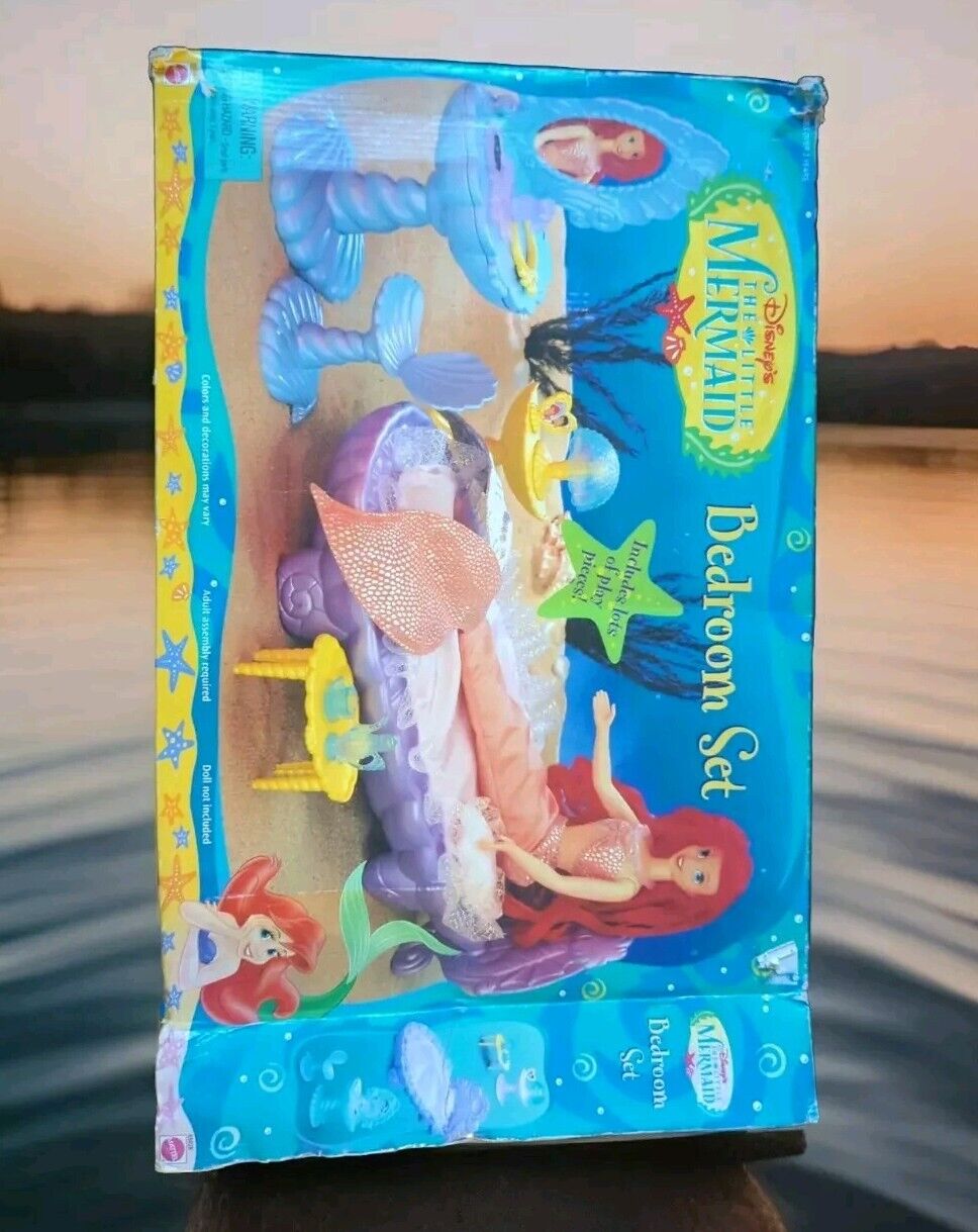 1990s Vintage Disney The Little Mermaid Bedroom Set Doll Not Included New Sealed